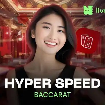 Live Dealer logo of Hyper Speed Baccarat from Evolution at Shelbyspin