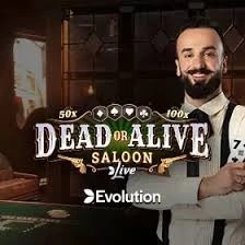 Dead or Alive: Saloon slot visual from Evolution available on shelbyspincasino.org