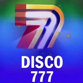 Disco 777 online game logo by OneXTwo Gaming on shelbyspincasino.org
