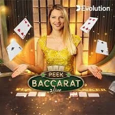 Peek Baccarat logo by Evolution at Shelbyspin